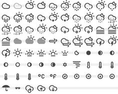 Weather Icons #weather #icons #symbols