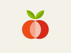 apple orange #logo #illustration #fruit