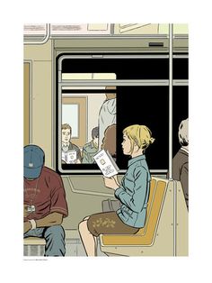 ADRIAN TOMINE #subway #tomine #illustration #adrian