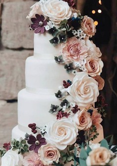 flower wedding cake design
