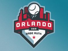 Orlando Babe Ruth Identity #vector #badge #orlando #baseball #logo