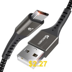 TIEGEM #Micro #USB #Cable #2.5A #Fast #Charging #Data #Cable #Mobile #Phone #Charger #Cable #- #GRAY