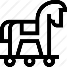 See more icon inspiration related to cultures, hacker, trojan horse, trojan, robbery, crime, mythology, weapon, greece, war, horse, greek, security, animals and computer on Flaticon.