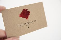 Chuck & Blade - Jackson Cook #stamp #business #card #restaurant #meat #identity #logo #foil