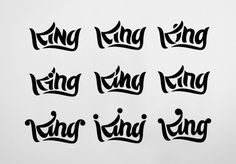 King Rob Clarke Typography #clarke #rob #lettering #script #icon #logo #king #typography