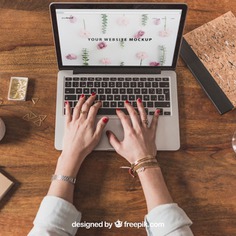 Typing hands on laptop Free Psd. See more inspiration related to Mockup, Technology, Computer, Woman, Girl, Hands, Home, Laptop, Notebook, Mock up, Modern, Lady, Working, Wooden, Keyboard, Display, Screen, Female, Up, Surfing, Computer screen, Typing, Mock, Browsing and Femininity on Freepik.