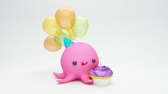 Octo #baloons #birthday #cupcake #octopus
