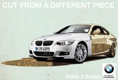 Cut from a different piece #bmw #design #advertising #illustration #art