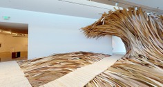 A Massive Wooden Wave Surges From a Gallery Floor in an Installation by Wade Kavanaugh and Stephen B. Nguyen | Colossal