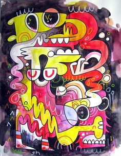 .. Wired - F C H i C H K 'L #burgerman #jon #illustration #painting #spray