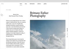 Brittany Esther Photography by Fivethousand Fingers #web design #website