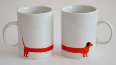 red dog 2 mug set #design #mug #ceramic #cup #dog