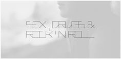 Font Design on the Behance Network #n #rock #drugs #minimal #roll #sex #typography