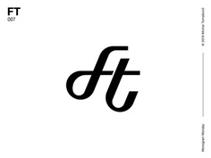 FT Monogram by Michal Tomašovič #monogram #logo #lettermark #design