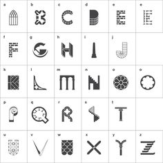 Architectural alphabet #icons #typography