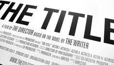 The Title movie poster. #lettering #poster #typography