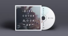 Disk Cover Mockup PSD