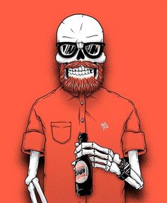 Bones brigade on the Behance Network #beer #hell #drink #skull #bones