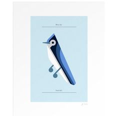 Lumadessa | Blue Jay - Winter (Dot Print) #birds #illustration #brill #josh