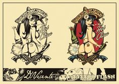 Tattoo Flash 2010 on the Behance Network #sombrero #design #graphic #illustration #tattoo #vintage