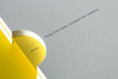 Matter Strategic Design 2011 Sketchbook - FPO: For Print Only #cardboard #yellow #calendar #matter #diecut
