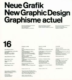 Neue Grafik | Shiro to Kuro #print #design #graphic #typography