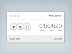 Simple timer with buttons Free Psd. See more inspiration related to Buttons, Psd, Simple, Timer, Material, Interface, Horizontal, Mini and Psd material on Freepik.