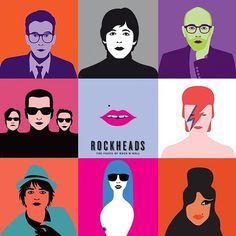 Rockheads: the face of rock'n'roll #music #illustration #art