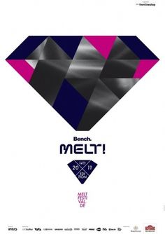 Aufschnitt/ #melt #festival #diamond #design #graphic #artwork #poster