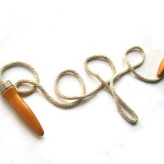 Vintage Jump Rope With Wood Handles by SweetLoveVintage on Etsy #lettering #rope #typography