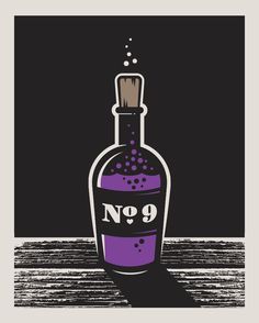 Love Potion www.joebenghauser.com #vector #bottle #label #illustration #purple #love #potion
