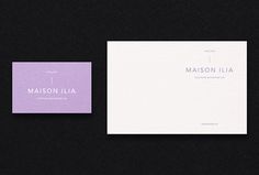 Maison Ilia by SilkEight #graphic design #print #stationary #business card
