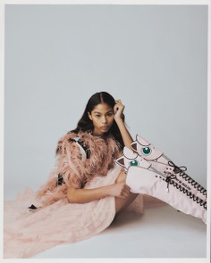 Astral angel fashion editorial pink boots