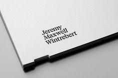 Logo and print designed by Hey for glassware maker Jeremy Maxwell Wintrebert #wintrebert #maxwell #jeremey