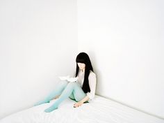 Ina Jang 'In a World without Words' « smileinyourface #white #girl #boats #corner #photo #tights #jang #photography #ina #paper