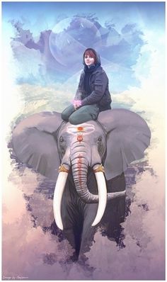 Girl and elephant on the Behance Network #girl #elephant