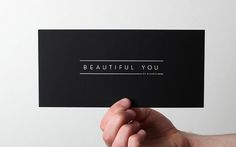 Beautiful You. on the Behance Network #card #black