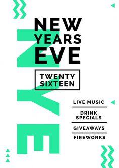 New Years Eve 2016 Poster design
