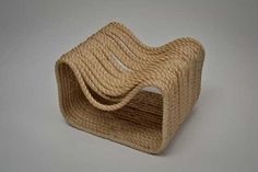 Chair Made From 80 Metres of Rope [6 images and sketches] #chair #furniture