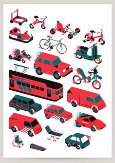 Race to Death on Behance #bikes #illustration #cars #icons