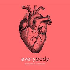 Human Rights - Using Flat Design in Web & Print Projects #heart #genetics #pink #print #design #graphic #anatomy #rights #everybody #humanity #type