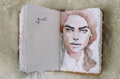 Kimberley's Sketchbook / Blog / Need Supply Co. #water #color #journal #human #illustration #face