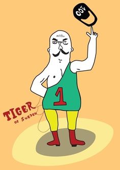 Tiger Of Sweden A/W '10 : Lilit Asiryan #strong #sweden #circus #illustration #man #tiger
