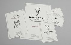 The White Hart Branding #brand #illustration #design