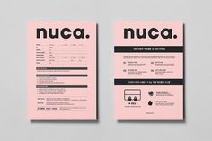 nuca Brand corporate Design branding by eggplant factory beauty cosmetic cosmetics beautiful pink violet typography minimal japan branding g