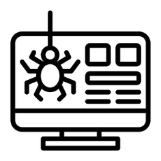 See more icon inspiration related to bug, virus, malware, security, computer, computing, screen and monitor on Flaticon.