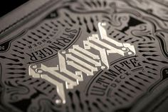 stranger and stranger ultimate deck cards via www.mr cup.com #debossed #print #black #on #cards #metallic #typography
