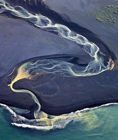 Andre → Iceland. River. → Gene out of the bottle #landscape #photography #arial #erosion #iceland #river