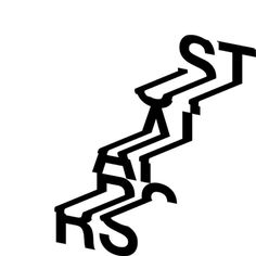 Stairs #stairs #optical #typography #letters #helvetica #design