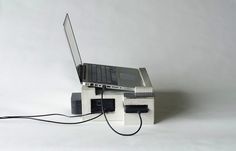 Foundation Laptop Unit by Greg Papove #concrete #stand #laptop #design #minimal